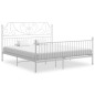 vidaXL Giroletto Bianco in Metallo 180x200 cm vidaXL Giroletto Bianco in Metallo 180x200 cm