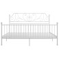 vidaXL Giroletto Bianco in Metallo 180x200 cm vidaXL Giroletto Bianco in Metallo 180x200 cm