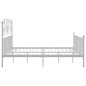 vidaXL Giroletto Bianco in Metallo 180x200 cm vidaXL Giroletto Bianco in Metallo 180x200 cm