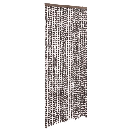 vidaXL Zanzariera Marrone e Bianco 56x185 cm Ciniglia