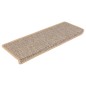 vidaXL Tappeti Adesivi Scale Aspetto Sisal 15pz 65x21x4cm Beige Chiaro vidaXL Tappeti Adesivi Scale Aspetto Sisal 15pz 65x21x4cm Beige Chiaro