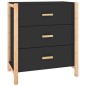 vidaXL Credenza Nera 62x38x70 cm in Legno Multistrato vidaXL Credenza Nera 62x38x70 cm in Legno Multistrato
