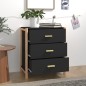 vidaXL Credenza Nera 62x38x70 cm in Legno Multistrato vidaXL Credenza Nera 62x38x70 cm in Legno Multistrato