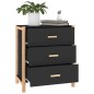 vidaXL Credenza Nera 62x38x70 cm in Legno Multistrato vidaXL Credenza Nera 62x38x70 cm in Legno Multistrato