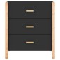 vidaXL Credenza Nera 62x38x70 cm in Legno Multistrato vidaXL Credenza Nera 62x38x70 cm in Legno Multistrato