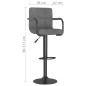 vidaXL Sgabelli da Bar 2 pz Grigio Chiaro in Tessuto vidaXL Sgabelli da Bar 2 pz Grigio Chiaro in Tessuto