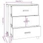 vidaXL Credenza Nera 62x38x70 cm in Legno Multistrato vidaXL Credenza Nera 62x38x70 cm in Legno Multistrato