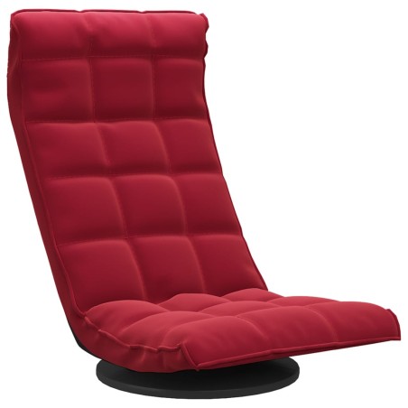 vidaXL Sedia da Terra Girevole Rosso Vino in Velluto