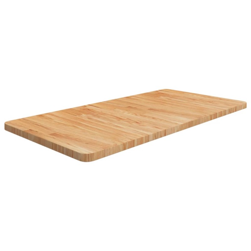 vidaXL Piano Bagno Marrone Chiaro 100x50x2,5cm Legno Massello Trattato