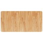 vidaXL Piano Bagno Marrone Chiaro 100x50x2,5cm Legno Massello Trattato