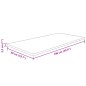 vidaXL Piano Bagno Marrone Chiaro 100x50x2,5cm Legno Massello Trattato