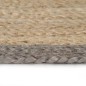 vidaXL Tappeto Lavorato a Mano in Juta con Bordo Grigio 240 cm