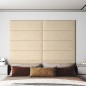 vidaXL Pannelli Murali 12 pz Crema 90x15 cm Tessuto 3,24 m² vidaXL Pannelli Murali 12 pz Crema 90x15 cm Tessuto 3,24 m²