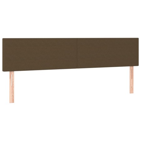 vidaXL Testiera 2 pz Marrone Scuro 100x5x78/88 cm in Tessuto