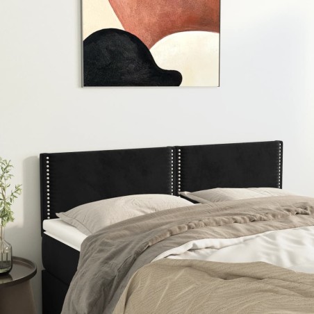 vidaXL Testiere 2 pz Nere 72x5x78/88 cm in Velluto