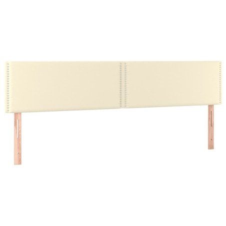 vidaXL Testiera 2 pz Crema 80x5x78/88 cm in Similpelle