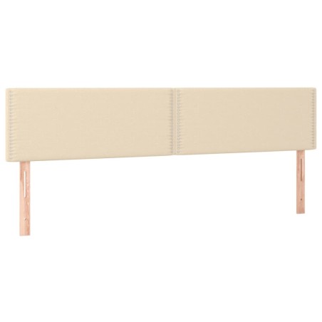 vidaXL Testiera 2 pz Crema 80x5x78/88 cm in Tessuto