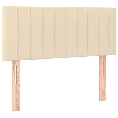 vidaXL Testiera Crema 80x5x78/88 cm in Tessuto