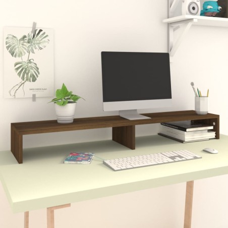 Supporto Monitor Rovere Marrone 110x23,5x9 cm Legno Multistrato