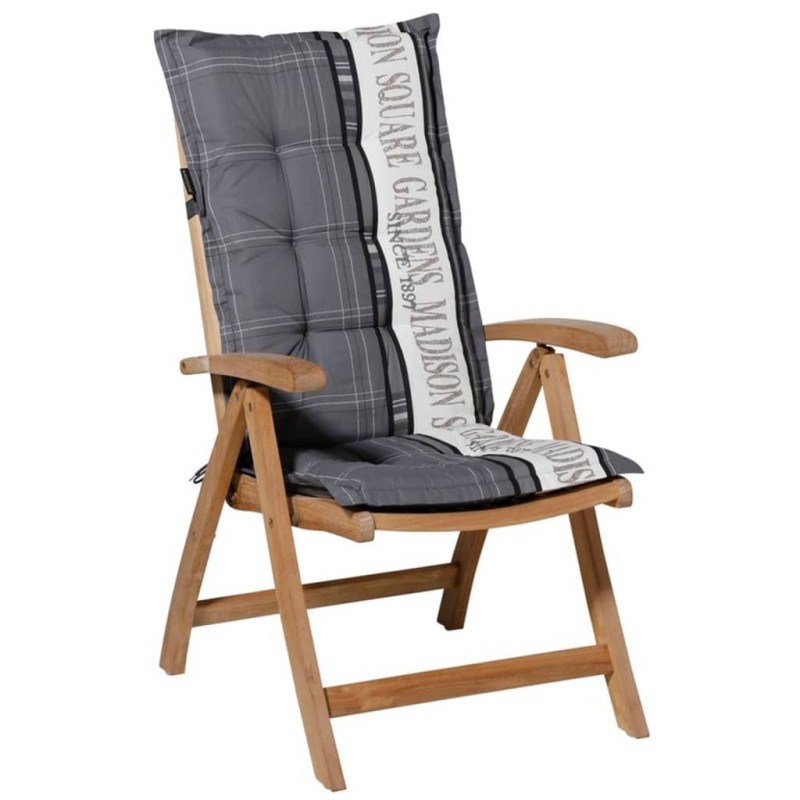 Madison Cuscino Sedia Schienale Alto Garden 123x50 cm Grigio PHOSA056 Madison Cuscino Sedia Schienale Alto Garden 123x50 cm Grigio PHOSA056
