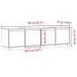 vidaXL Mobile Porta TV 156x37x45 cm in Legno Massello di Pino vidaXL Mobile Porta TV 156x37x45 cm in Legno Massello di Pino