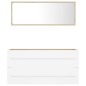 vidaXL Set Mobili Bagno 2 pz Bianco e Rovere Sonoma Legno Multistrato vidaXL Set Mobili Bagno 2 pz Bianco e Rovere Sonoma Legno Multistrato