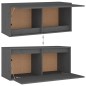 Pensile Grigio 80x30x35 cm in Legno Massello di Pino Pensile Grigio 80x30x35 cm in Legno Massello di Pino