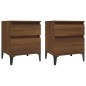 Comodini 2 pz Rovere Marrone 40x35x50 cm Comodini 2 pz Rovere Marrone 40x35x50 cm