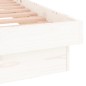 vidaXL Giroletto con LED Bianco 200x200 cm in Legno Massello vidaXL Giroletto con LED Bianco 200x200 cm in Legno Massello