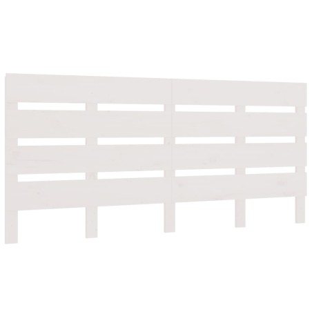 vidaXL Testiera per Letto Bianca 140x3x80 cm in Legno Massello di Pino