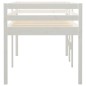 vidaXL Letto a Soppalco Bianco 80x200 cm in Legno Massello di Pino vidaXL Letto a Soppalco Bianco 80x200 cm in Legno Massello di Pino