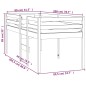 vidaXL Letto a Soppalco Bianco 80x200 cm in Legno Massello di Pino vidaXL Letto a Soppalco Bianco 80x200 cm in Legno Massello di Pino