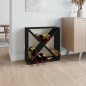 Portabottiglie Nero 62x25x62 cm in Legno Massello di Pino Portabottiglie Nero 62x25x62 cm in Legno Massello di Pino