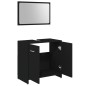 vidaXL Set Mobili da Bagno 3 pz Nero in Truciolato vidaXL Set Mobili da Bagno 3 pz Nero in Truciolato