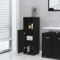 vidaXL Set Mobili da Bagno 3 pz Nero in Truciolato vidaXL Set Mobili da Bagno 3 pz Nero in Truciolato