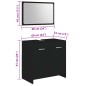 vidaXL Set Mobili da Bagno 3 pz Nero in Truciolato vidaXL Set Mobili da Bagno 3 pz Nero in Truciolato