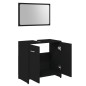 vidaXL Set Mobili da Bagno 3 pz Nero in Truciolato vidaXL Set Mobili da Bagno 3 pz Nero in Truciolato