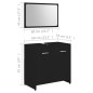 vidaXL Set Mobili da Bagno 3 pz Nero in Truciolato vidaXL Set Mobili da Bagno 3 pz Nero in Truciolato
