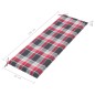 vidaXL Panchina da Giardino 3 Posti e Cuscino 150cm Massello Eucalipto vidaXL Panchina da Giardino 3 Posti e Cuscino 150cm Massello Eucalipto