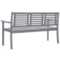vidaXL Panca da Giardino 3 Posti con Cuscino 150cm Grigia in Eucalipto vidaXL Panca da Giardino 3 Posti con Cuscino 150cm Grigia in Eucalipto