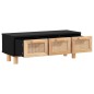 Tavolino Nero 80x40x30 cm Legno Multistrato e Massello di Pino Tavolino Nero 80x40x30 cm Legno Multistrato e Massello di Pino