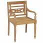 vidaXL Sedie Batavia 2 pz con Cuscini Antracite in Massello di Teak vidaXL Sedie Batavia 2 pz con Cuscini Antracite in Massello di Teak