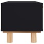 Tavolino Nero 80x40x30 cm Legno Multistrato e Massello di Pino Tavolino Nero 80x40x30 cm Legno Multistrato e Massello di Pino