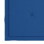vidaXL Sedie da Giardino con Cuscini Blu Reale 4 pz Massello di Teak