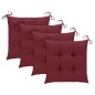 vidaXL Sedie Giardino con Cuscini Rosso Vino 3 pz Legno Massello Teak vidaXL Sedie Giardino con Cuscini Rosso Vino 3 pz Legno Massello Teak
