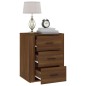 Comodino Rovere Marrone 50x36x60 cm Legno Multistrato Comodino Rovere Marrone 50x36x60 cm Legno Multistrato
