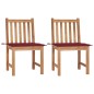 vidaXL Sedie da Giardino 2 pz con Cuscini in Legno Massello di Teak vidaXL Sedie da Giardino 2 pz con Cuscini in Legno Massello di Teak