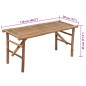 vidaXL Panca da Giardino Pieghevole con Cuscino 118 cm in Bambù vidaXL Panca da Giardino Pieghevole con Cuscino 118 cm in Bambù
