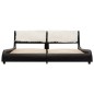 vidaXL Giroletto senza Materasso Nero e Bianco Similpelle 180x200 cm vidaXL Giroletto senza Materasso Nero e Bianco Similpelle 180x200 cm