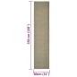 Tappeto in Sisal Naturale 80x350 cm Tortora Tappeto in Sisal Naturale 80x350 cm Tortora